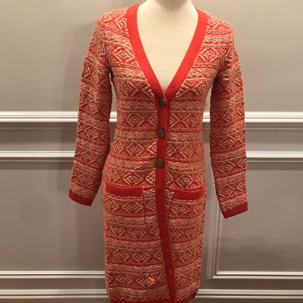 Moth brand orange cardigan